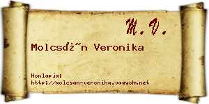 Molcsán Veronika névjegykártya