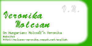 veronika molcsan business card
